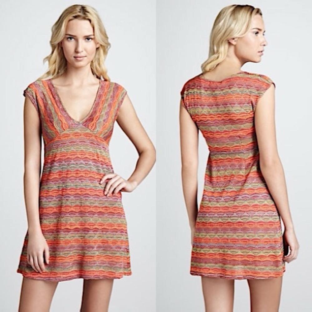 Cecilia Prada Mare Orange Aydane Pointelle Knit Dress